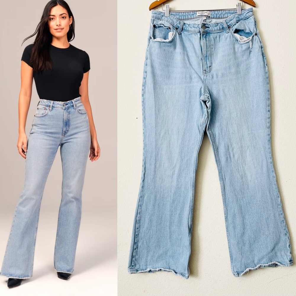 Abercrombie & Fitch SIZE 33 The Vintage Flare High Rise Jeans Curve Love